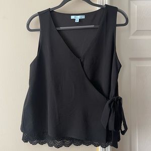She and Sky black tank top wrap